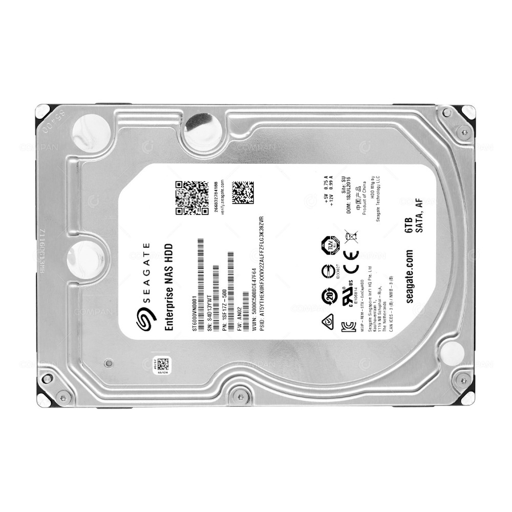 ST6000VN0001  SEAGATE HDD 6TB 7.2K SATA 6G 3.5" LFF 128MB CACHE
